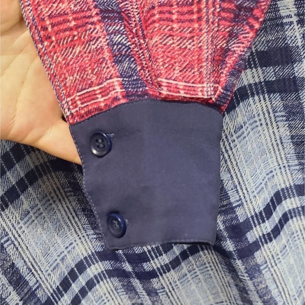 BCBGMAXAZRIA Silkâ Plaid ButtonâDownâDressâSizeâXXS - Picture 7 of 9
